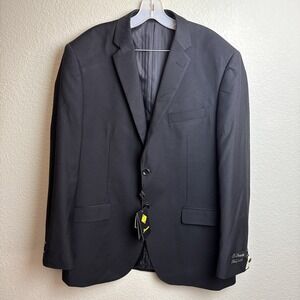 Demantie‎ NWT Men's Sports Coat Black 44L Blazer Suit Coat Hand Tailored